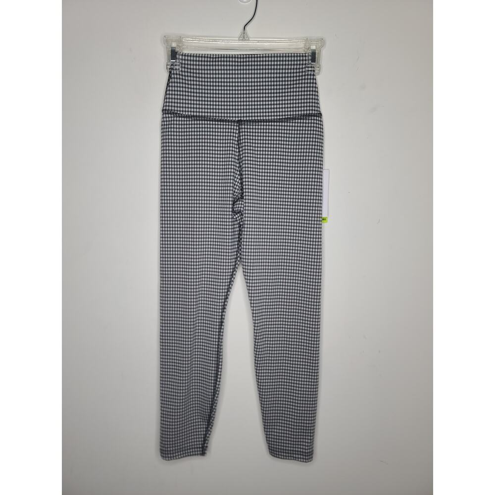 NWT Nike Dri-Fit black white gingham plaid yoga leggings - small
